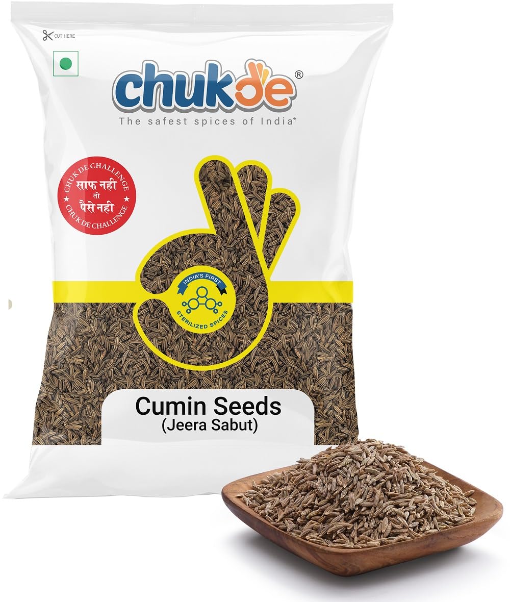 Chukde Jeera Sabut - 200 Grams | Whole Spices For Vegetarian, Meat, And Rice Dishes, Snacks, And Beverages | Digestion Aid, Blood Sugar Regulator, Anti-Inflammatory