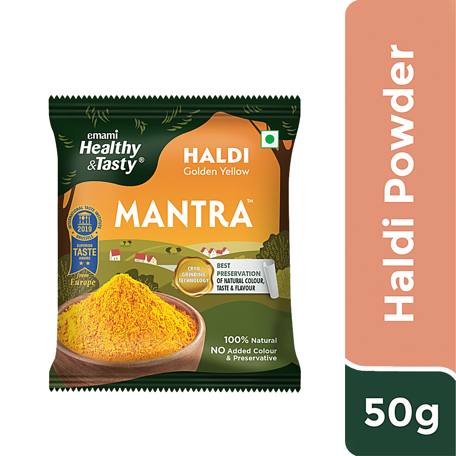 Emami Healthy & Tasty Mantra Haldi Powder/Turmeric Powder, 50 G Pouch
