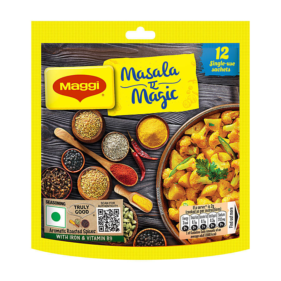 MAGGI Masala Ae Magic Vegetable Masala, 72 g (12 Sachet x 6 g each)