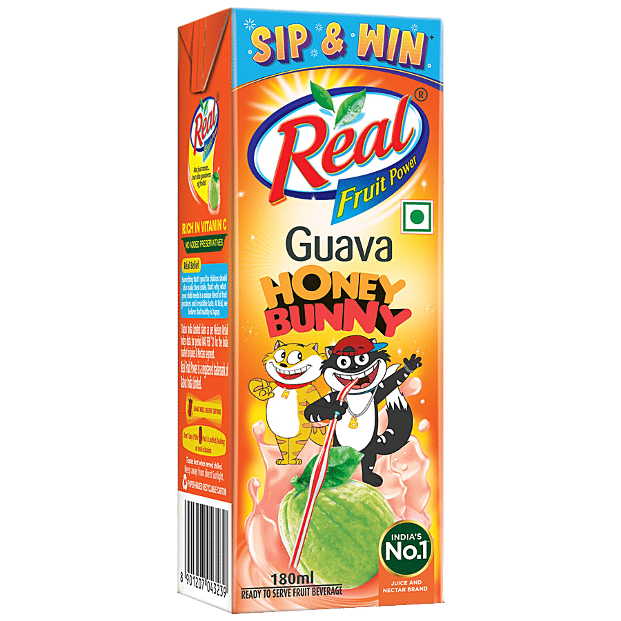 Real Guava Fruit Power Juice, 180 Ml
