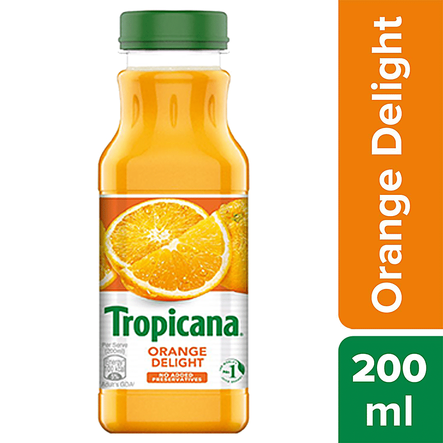 Tropicana Orange Delight Juice, Aseptic Pack, 200 Ml Bottle