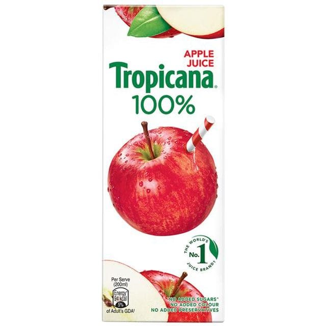 Tropicana Apple Juice, No Added Sugar & Preservatives, 200Ml
