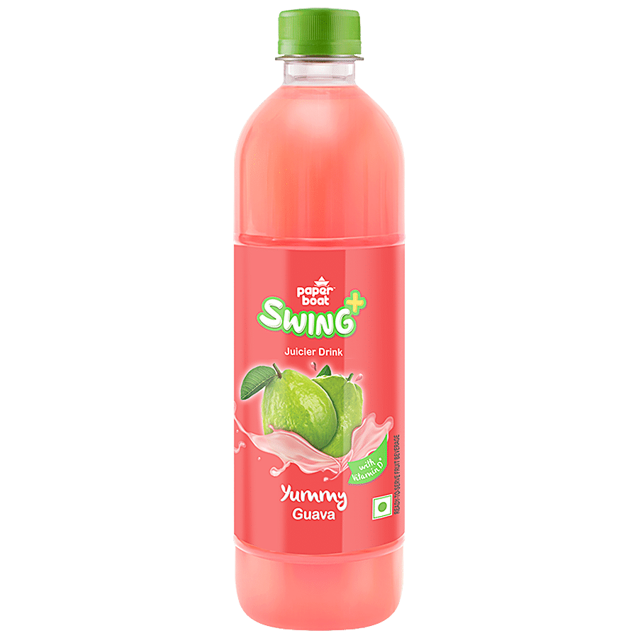 Paper Boat Swing Yummy Guava Juice, Enriched With Vitamin D, No Gos, 600 Ml