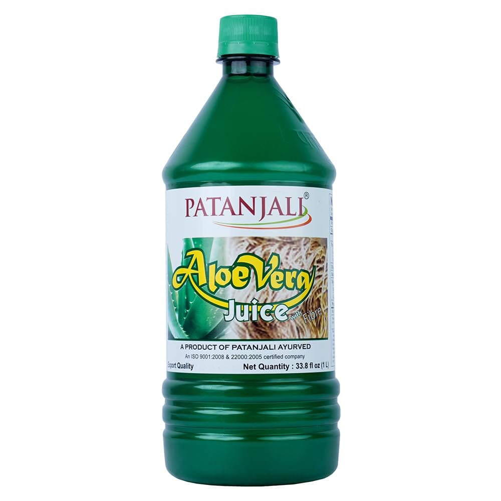 Patanjali Aloevera Fibre Juice, 1L, Bottle