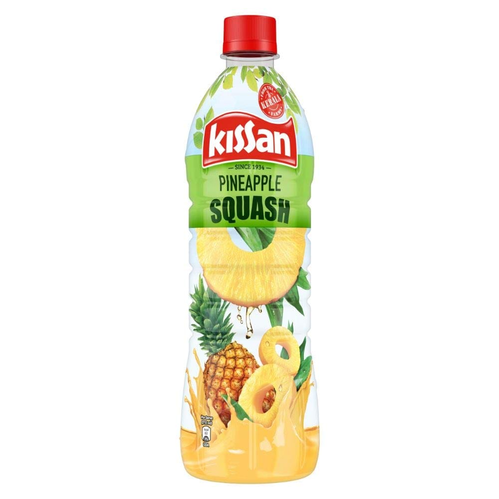 Kissan Pineapple Squash Bottle, 750 Ml