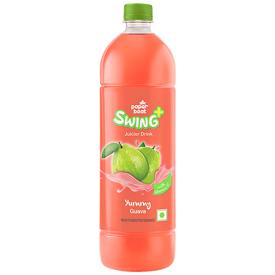 Paper Boat Swing Juicier Drink With Vitamin D, Yummy Guava, Refreshing, 1.2 L