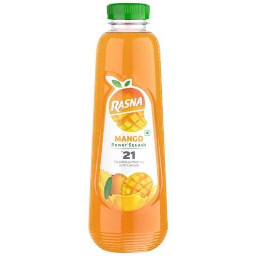 Rasna Fruit Plus 21, Mango Power Squash, 750 Ml