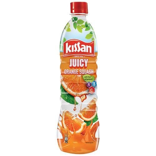 Kissan Juicy Orange Squash, 750Ml Bottle