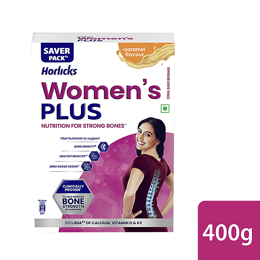 Horlicks Women's Plus, Caramel, 400 G Carton