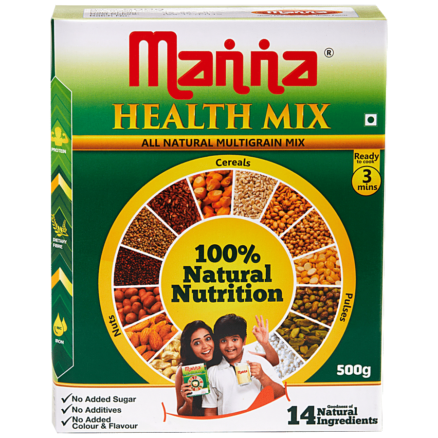Manna Health Mix, 100% Natural Nutrition, No Added Sugar, Preservative Free, 500 G Carton