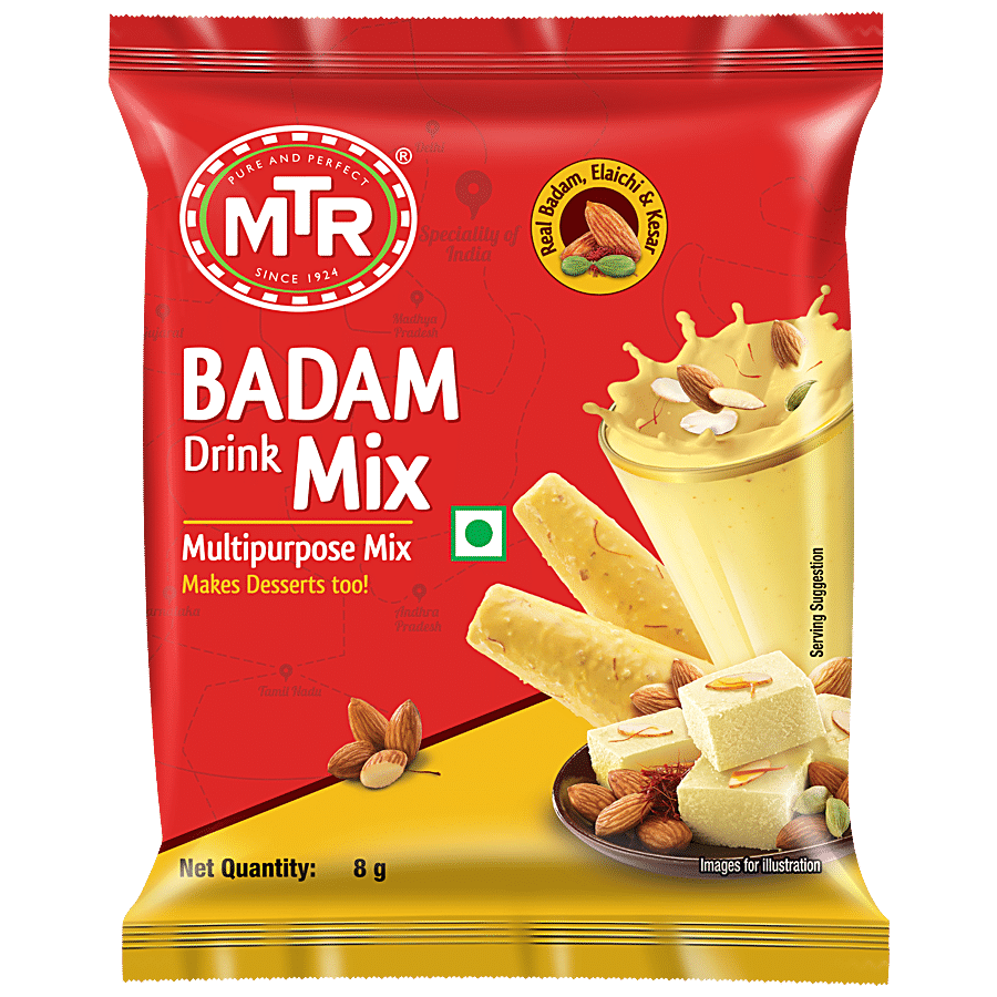 MTR Badam Drink Mix, 8 G Pouch