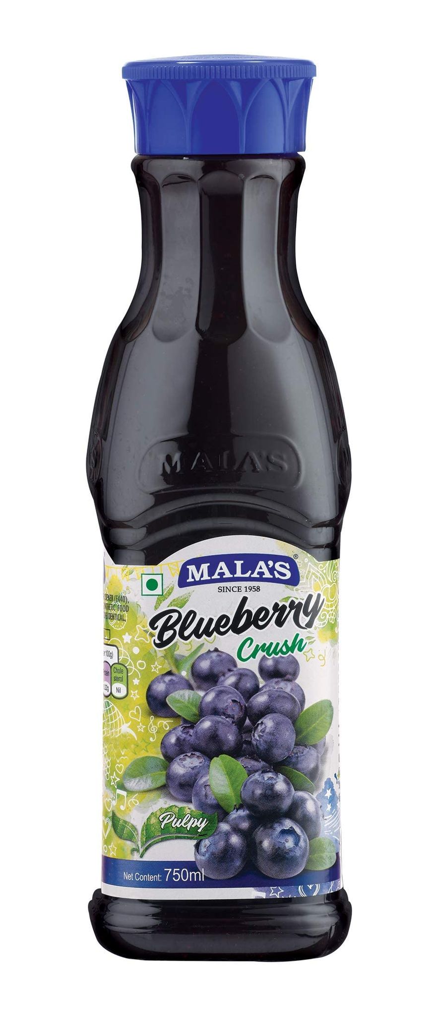 Mala's, Blue Berry Crush, 750 Millilitre