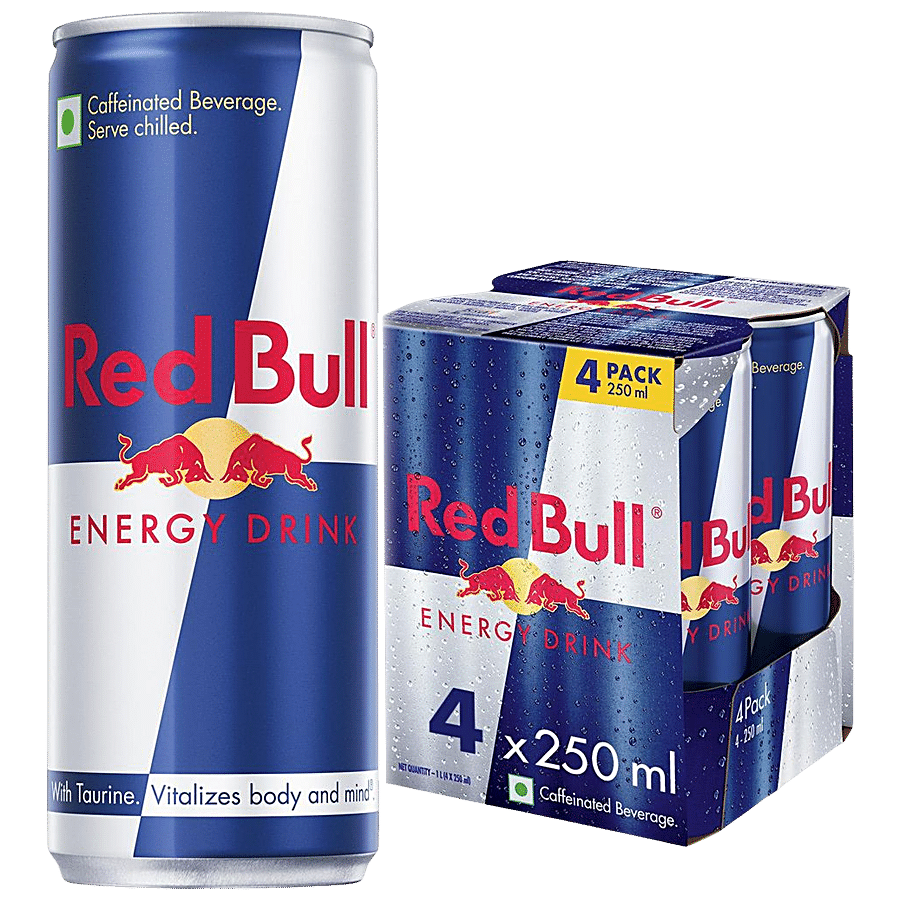 Red Bull Energy Drink, 250 Ml(Pack Of 4)