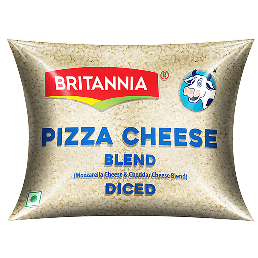 Britannia Pizza Cheese Blend, Diced, 500 G Pouch