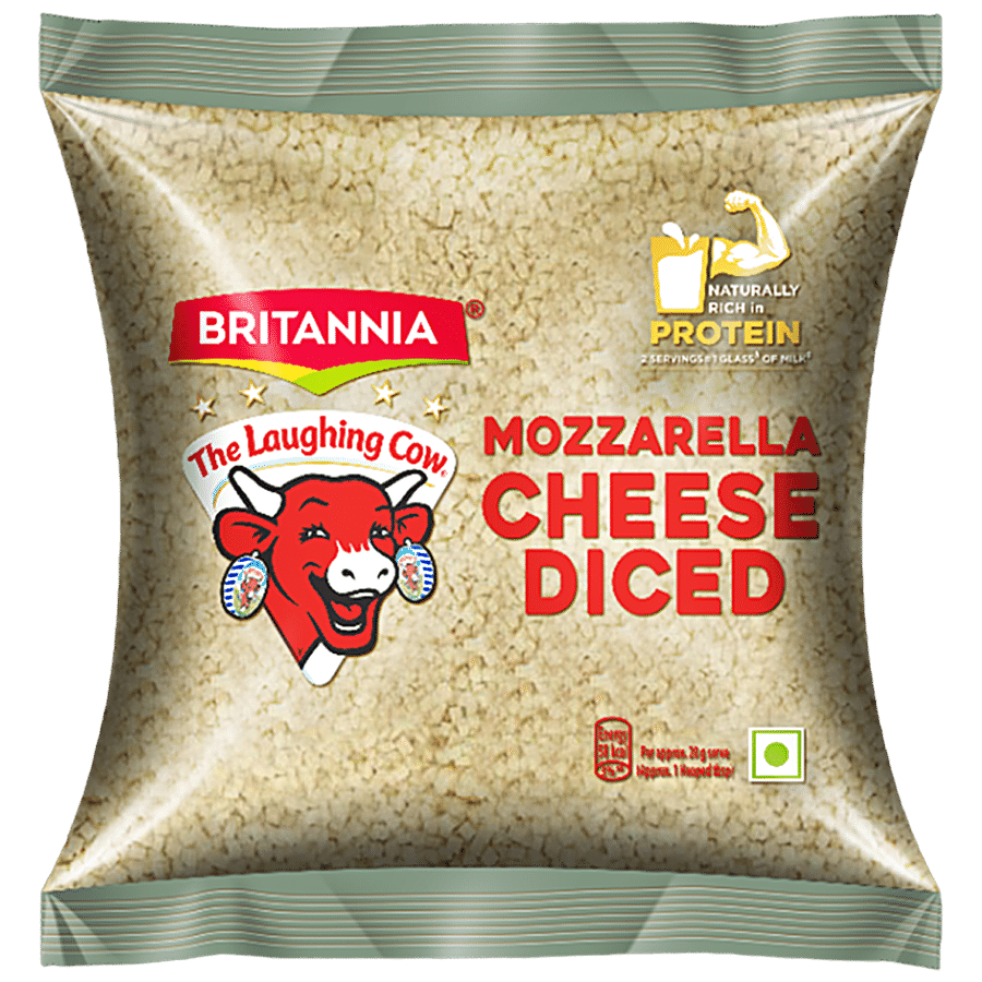 Britannia Pizza Cheese Blend, Diced, 1 Kg Pouch