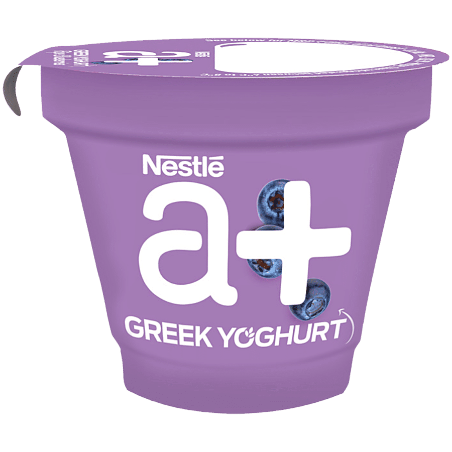 Nestle A+ Grekyo Greek Yoghurt, Blueberry, 90 G Cup
