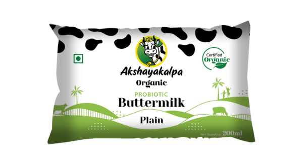 Akshayakalpa Organic Plain Butter Milk, 200Ml In Pouch