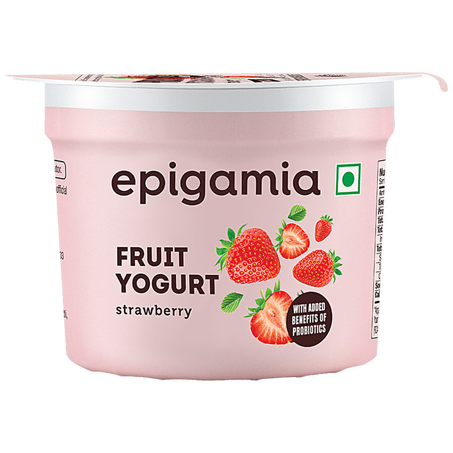 Epigamia Fruit Yogurt, Strawberry, 75 G Cup