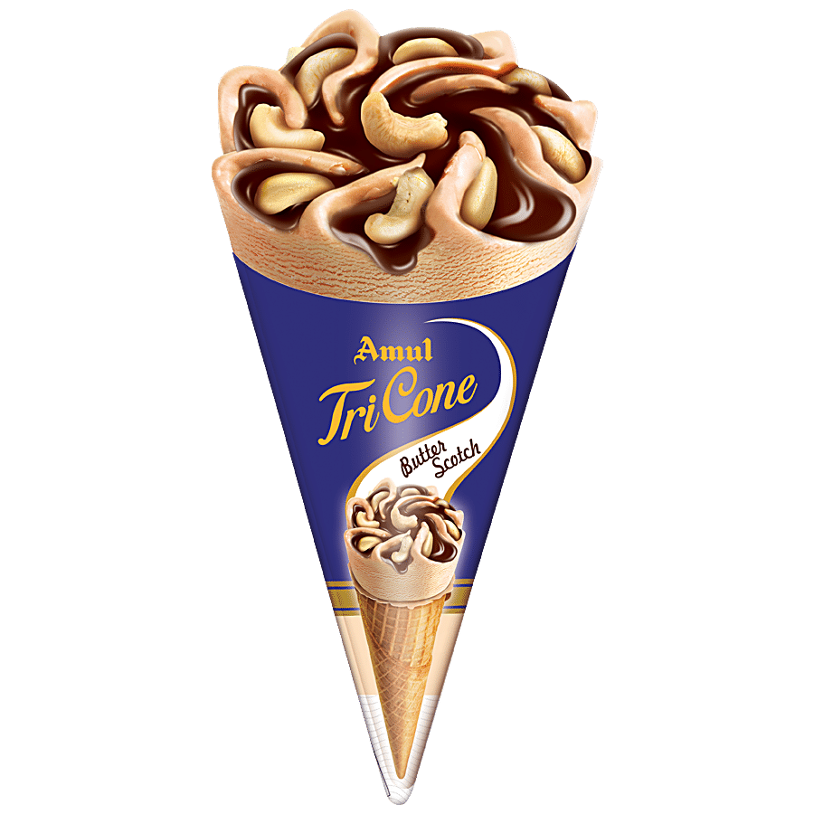 Amul Ice Cream, Tricone, Butterscotch, 120 Ml