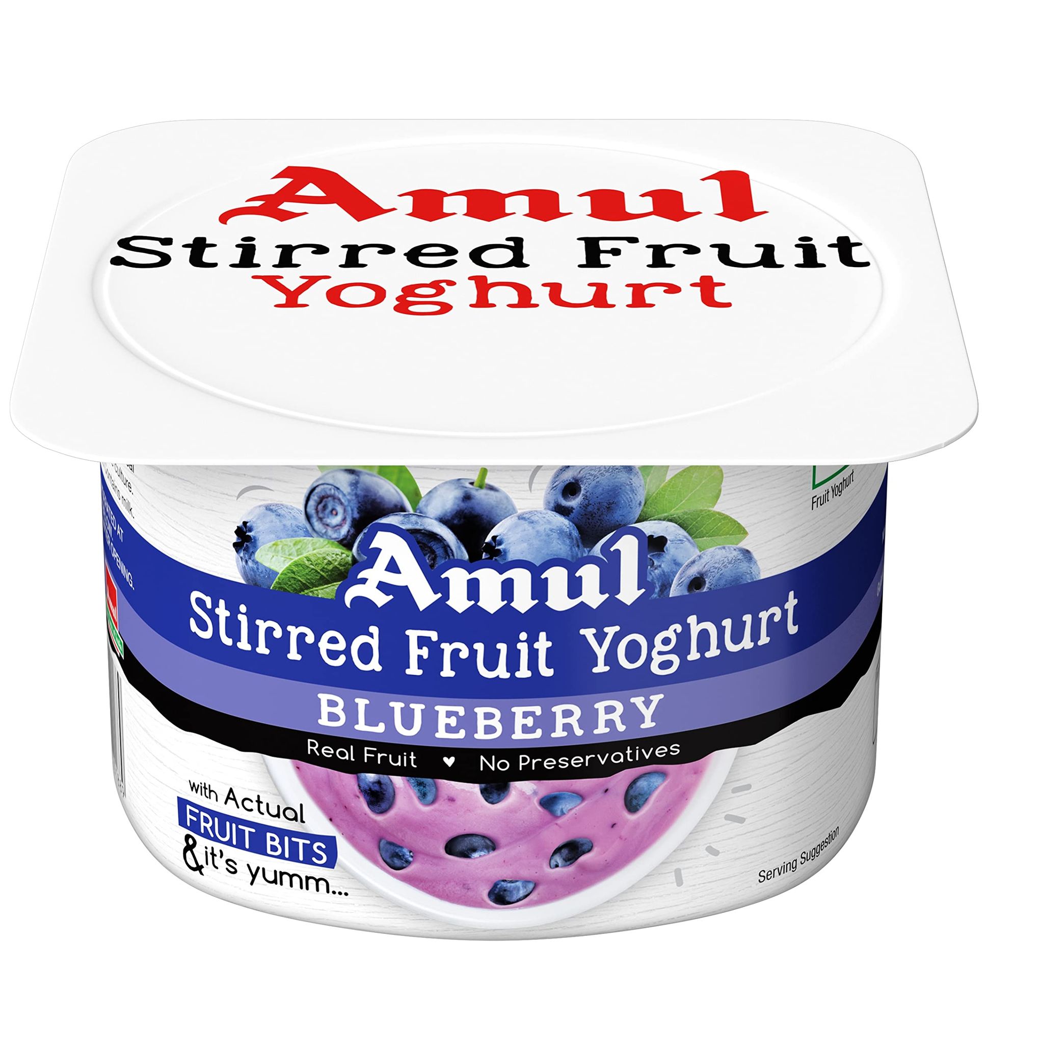 Amul Stirred Fruit Yoghurt Blueberry, 100G