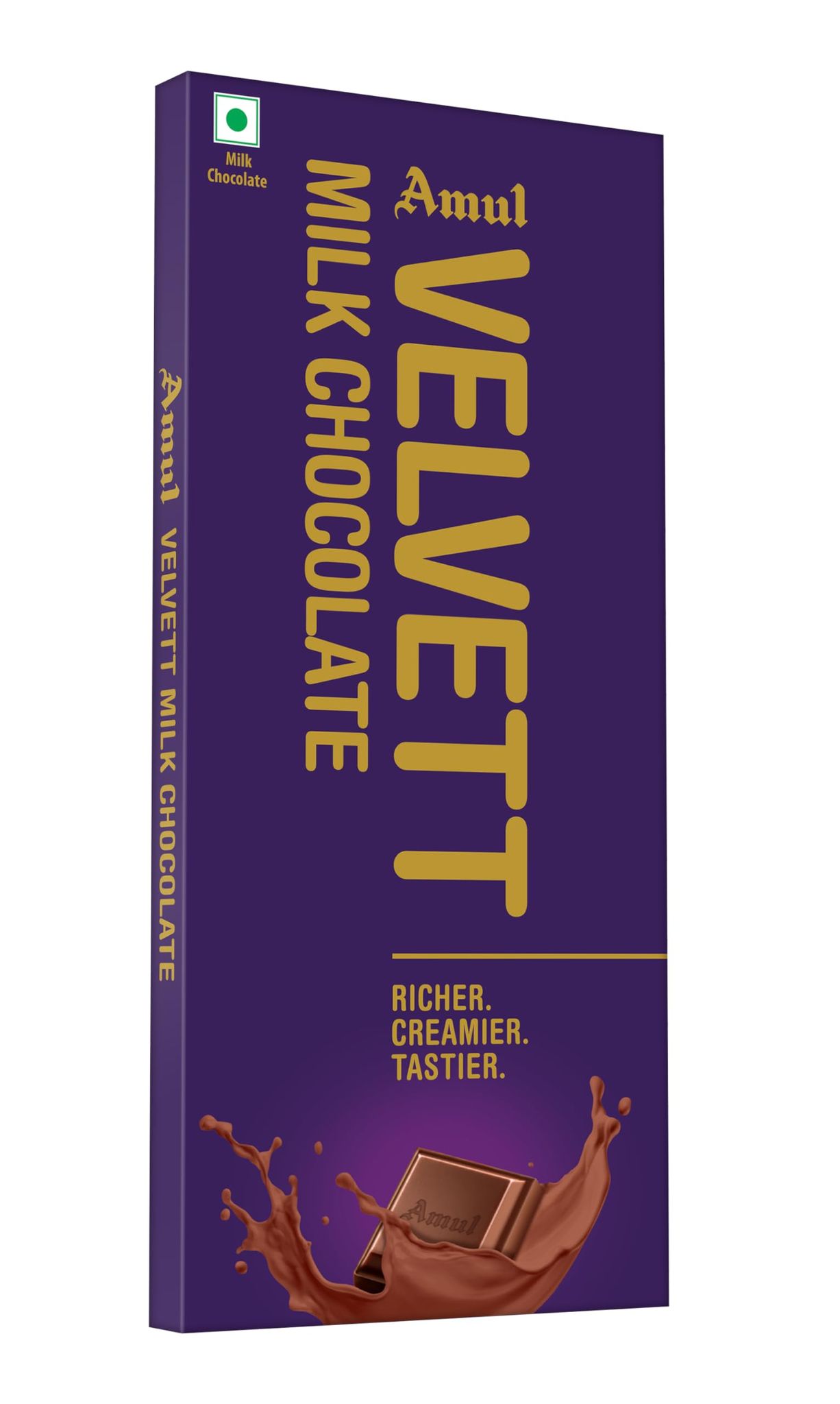 Amul Velvett Milk Chocolate, 150 G, Pack Of 1