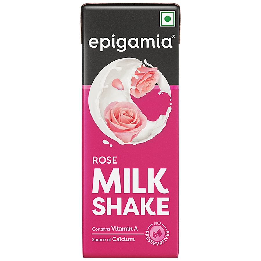 Epigamia Rose Milkshake, Rich, Creamy, High Protein, 180 Ml