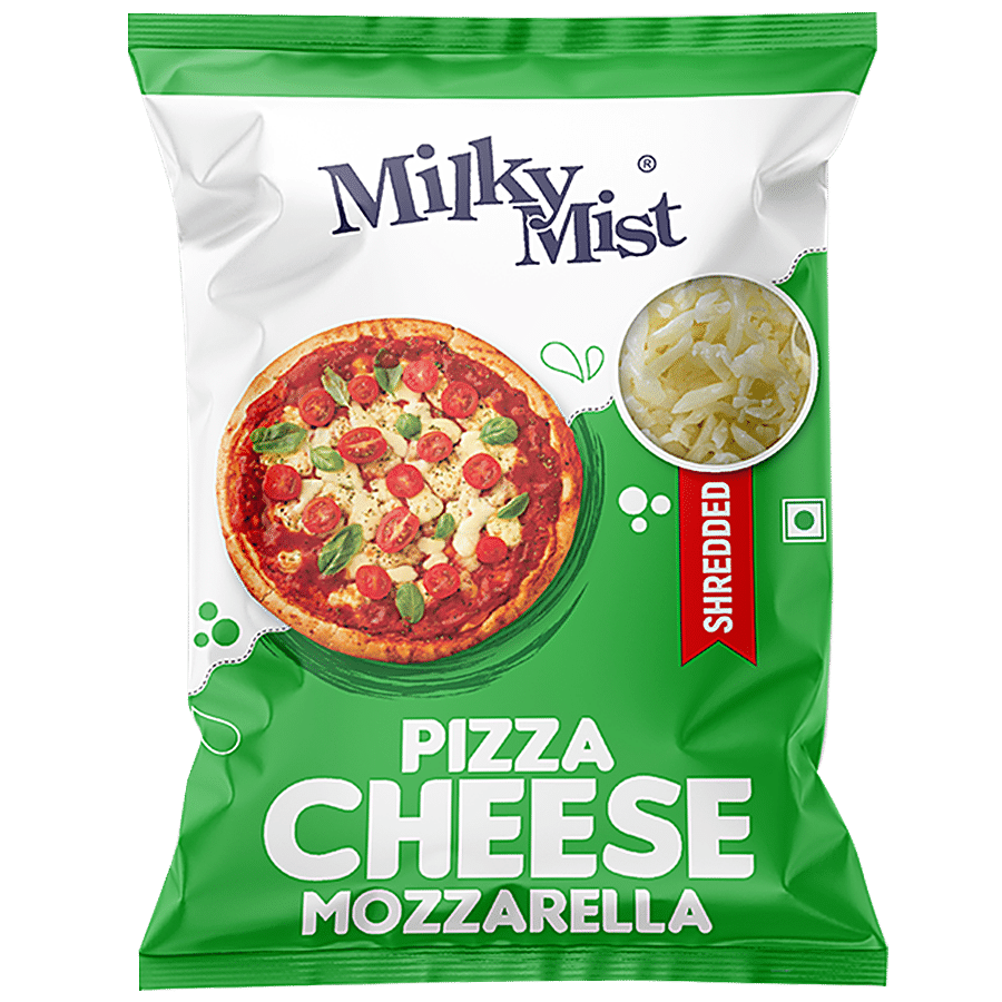 Milky Mist Mozzarella, Shredded, Pizza, Cheese, Great Source Of Protein, Rich In Taste, 200 G Pouch
