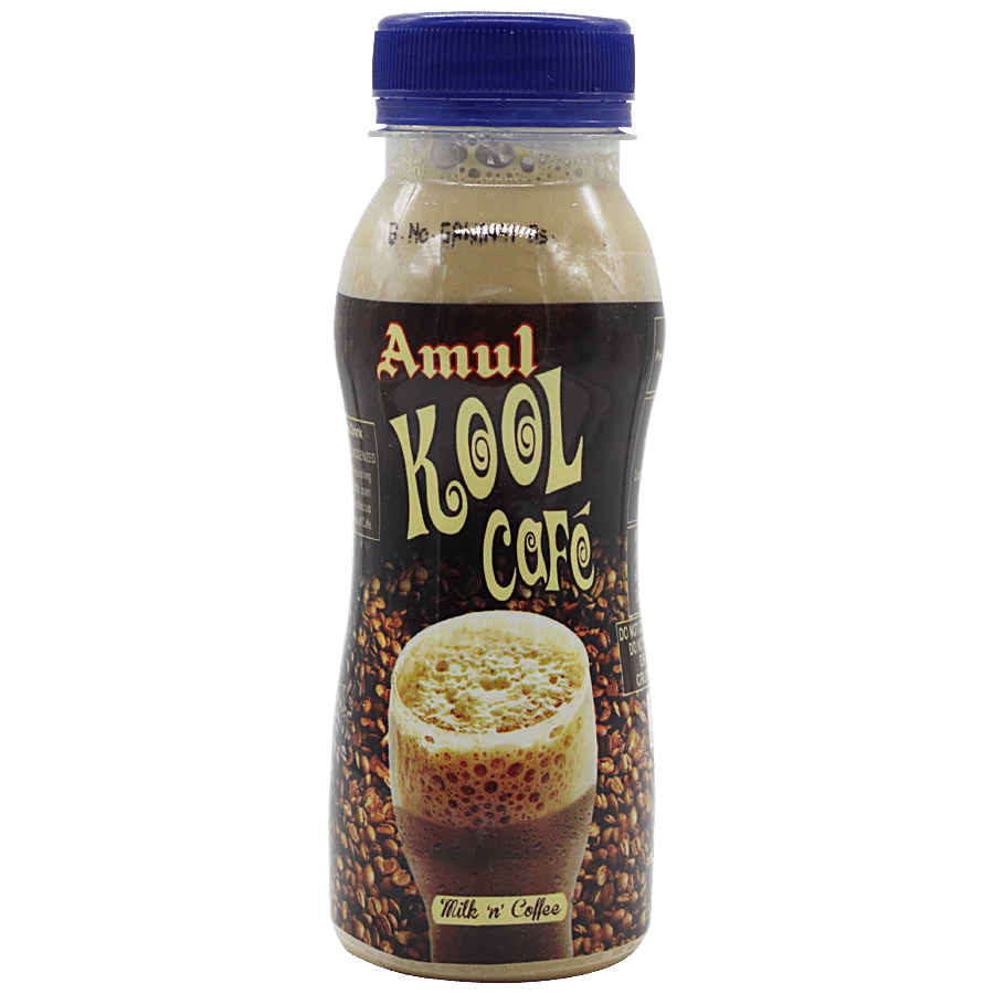 Amul Kool Café Drink, Milk & Coffee, 200 Ml Pet Bottle