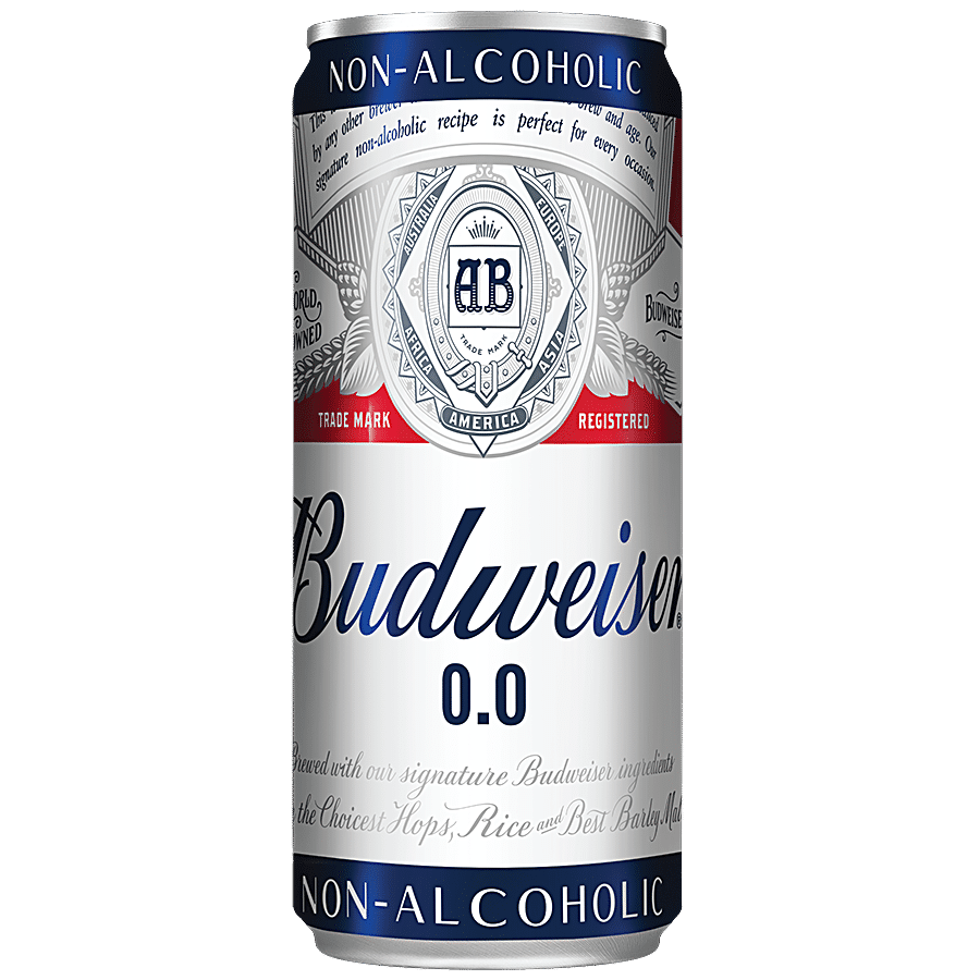Budweiser 0.0 Non Alcoholic Beer Pack Of 6, 6 X 330Ml