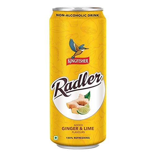 Kingfisher Radler Ginger Lime Non Alcoholic Malt Drink Can, 300Ml