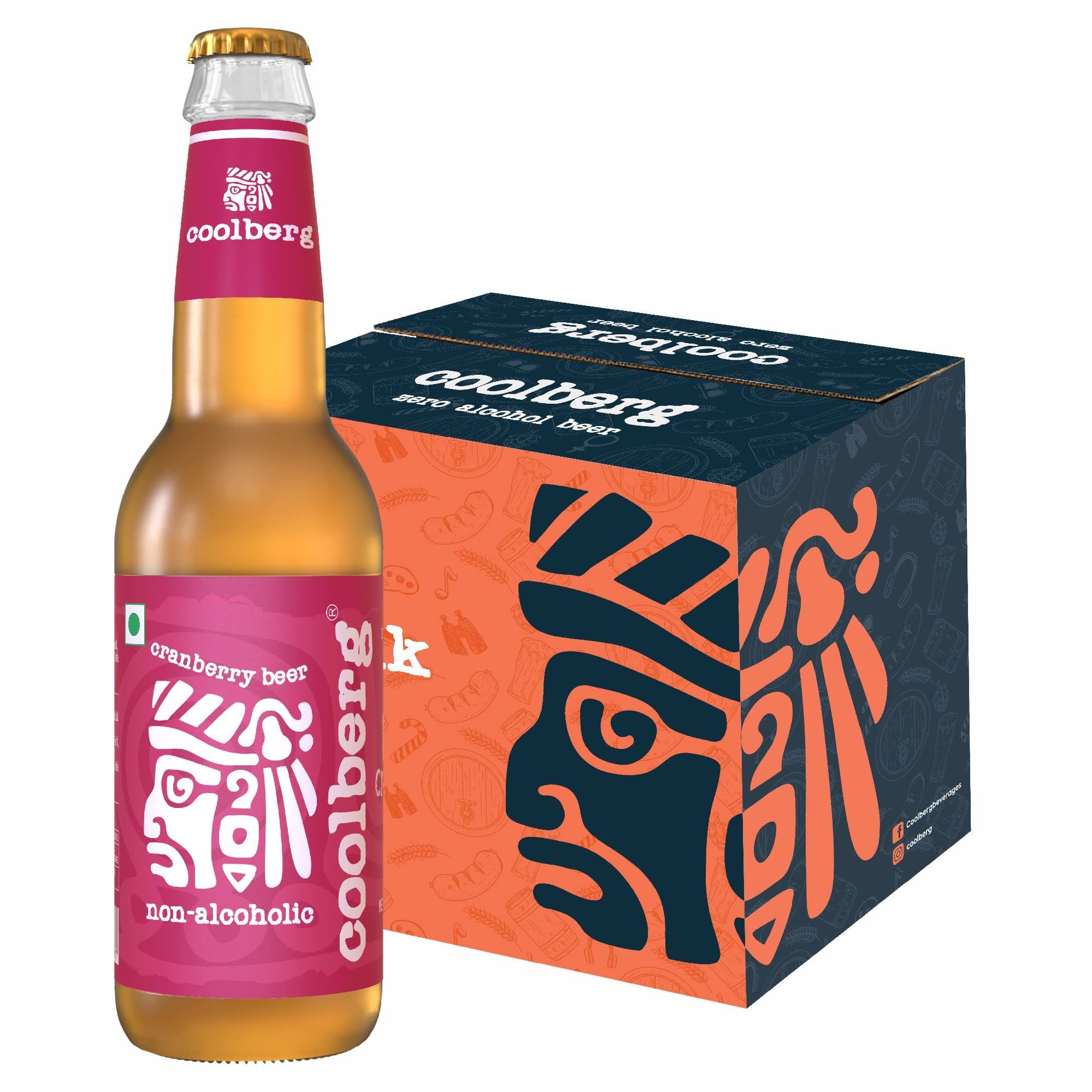 Coolberg Cranberry Non Alcoholic Beer 330Ml Glass Bottle, Pack Of 6 (330Ml X 6)
