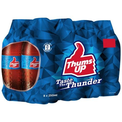Thums Up Soft Drink, 250 Ml (Pack Of 8)