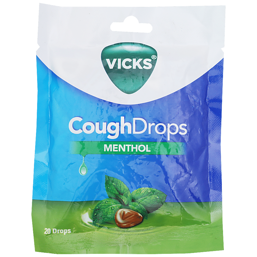 Vicks Cough Drops, Menthol, 2 G Pack Of 20