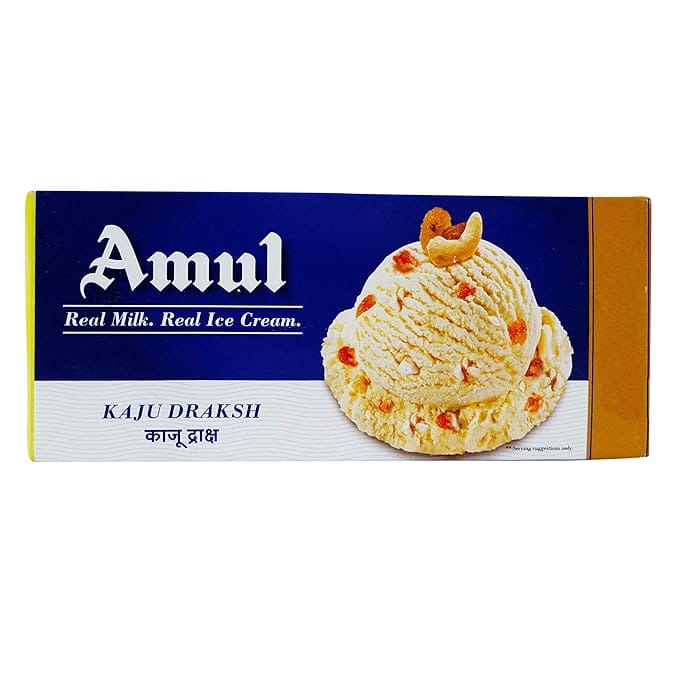Amul Real Milk Ice Cream Kaju Draksh, 750Ml