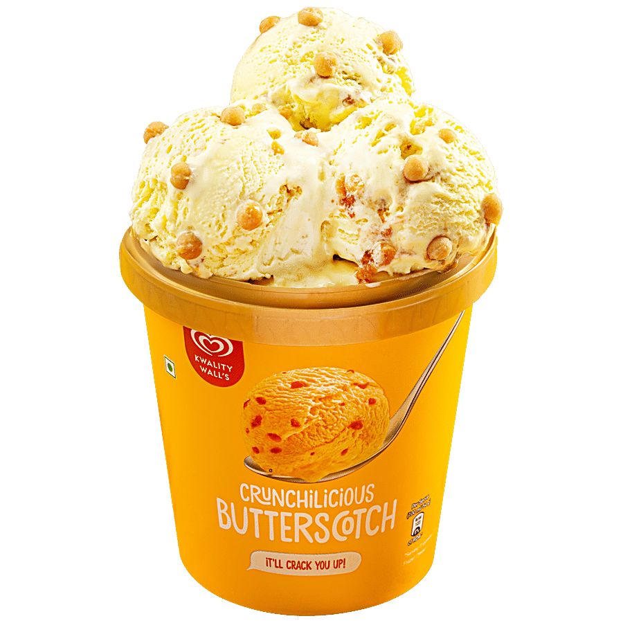 Kwality Walls Frozen Dessert, Crunchilicious Butterscotch, 700 Ml