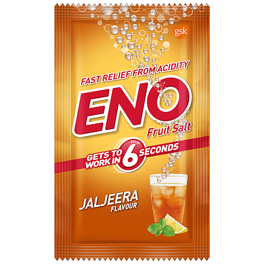Eno Digestive Anatacid, Jaljeera Flavour, Fruit Salt, Fast Relief From Acidity, 5 G