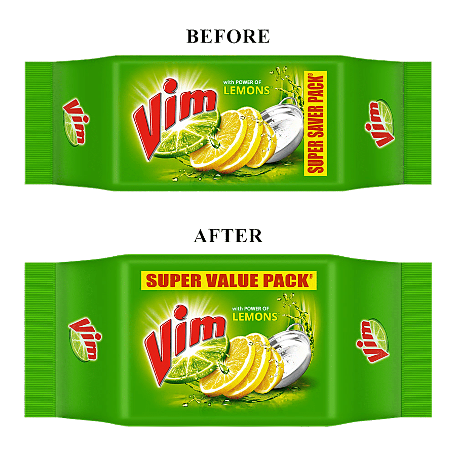 Vim Dishwash Bar, Lemon, 200 G (Pack Of 3)
