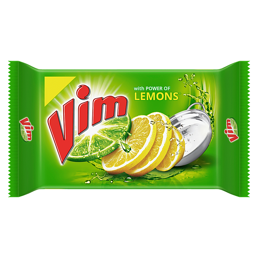 Vim Dishwash Bar Lemon, 125 G