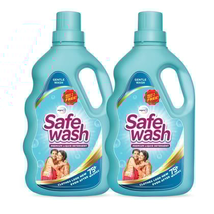 Safewash Liquid Detergent, 1Kg + 1Kg (Bottle)