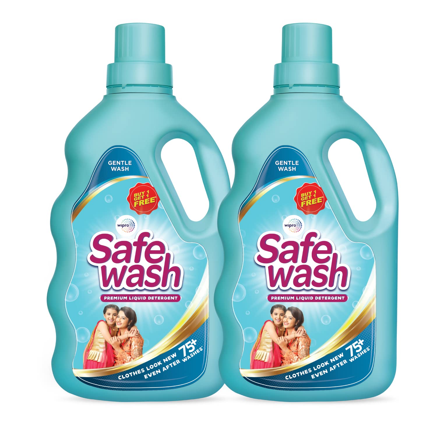 Safewash Liquid Detergent, 1Kg + 1Kg (Bottle)