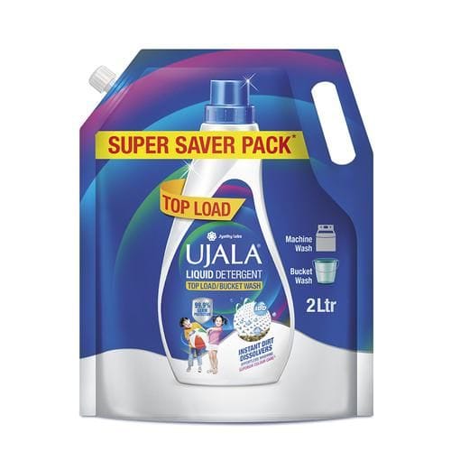 Ujala Liquid Detergent, Top Load, With Instant Dirt Dissolvers, 2 L