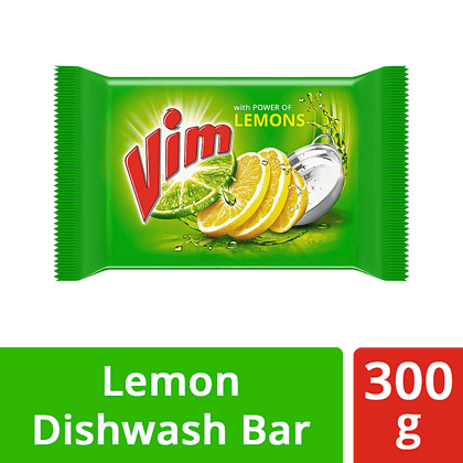 Vim Dishwash Bar, Lemon, 300 G Wrapper