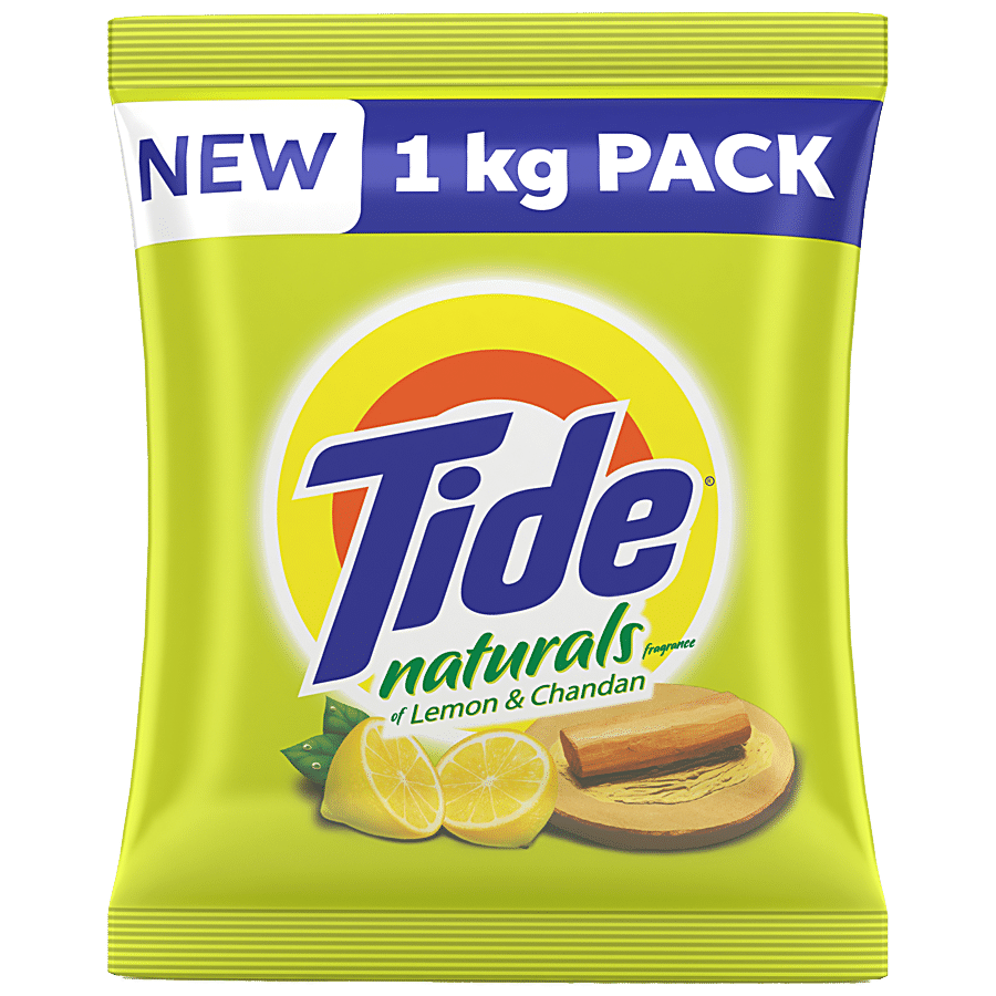 Tide Naturals Washing Detergent Powder, Lemon & Chandan, 1 Kg