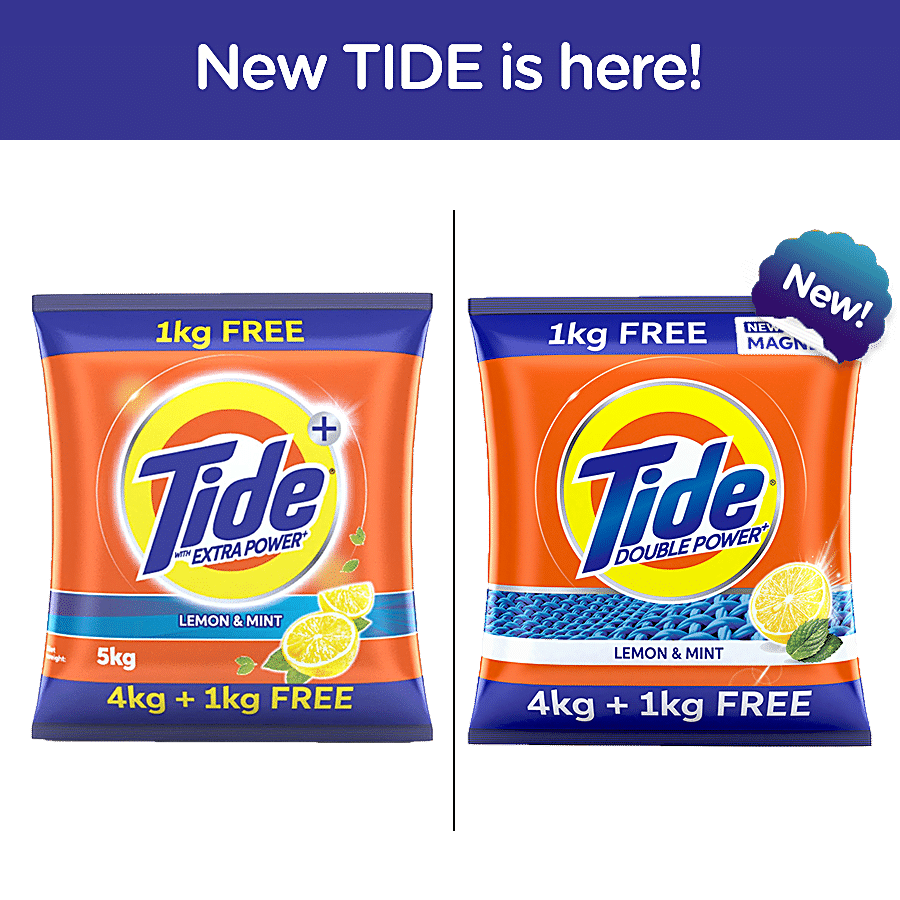 Tide Detergent Washing Powder, Lemon & Mint, Extra Power, 5 Kg