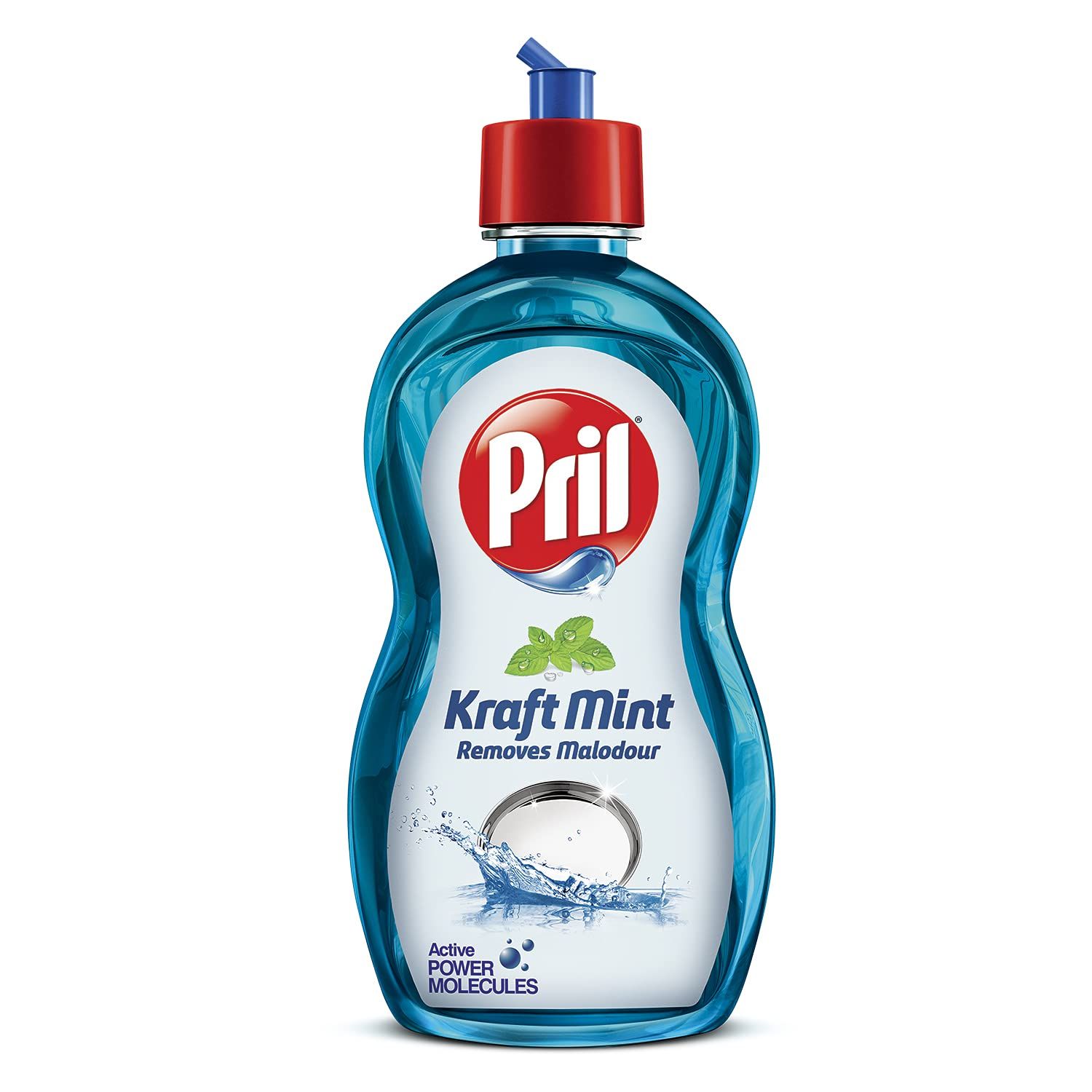 Pril Kraft Mint, Malodour Removal Specialist, 225Ml, Insta Clean, Suitable For Cleaning Non, Veg Cooked Utensils Or Strong Smelling Food Was Served, Zero White Residue