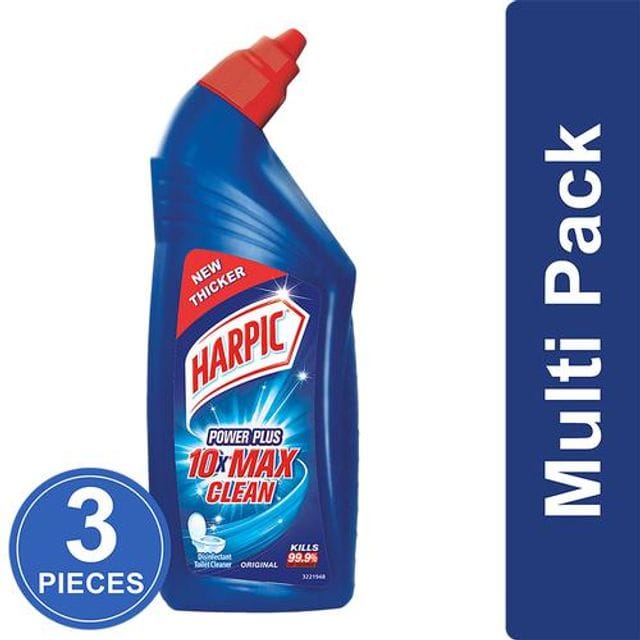 Harpic Disinfectant Toilet Cleaner Liquid - Original, 1 L each (Pack of 3)