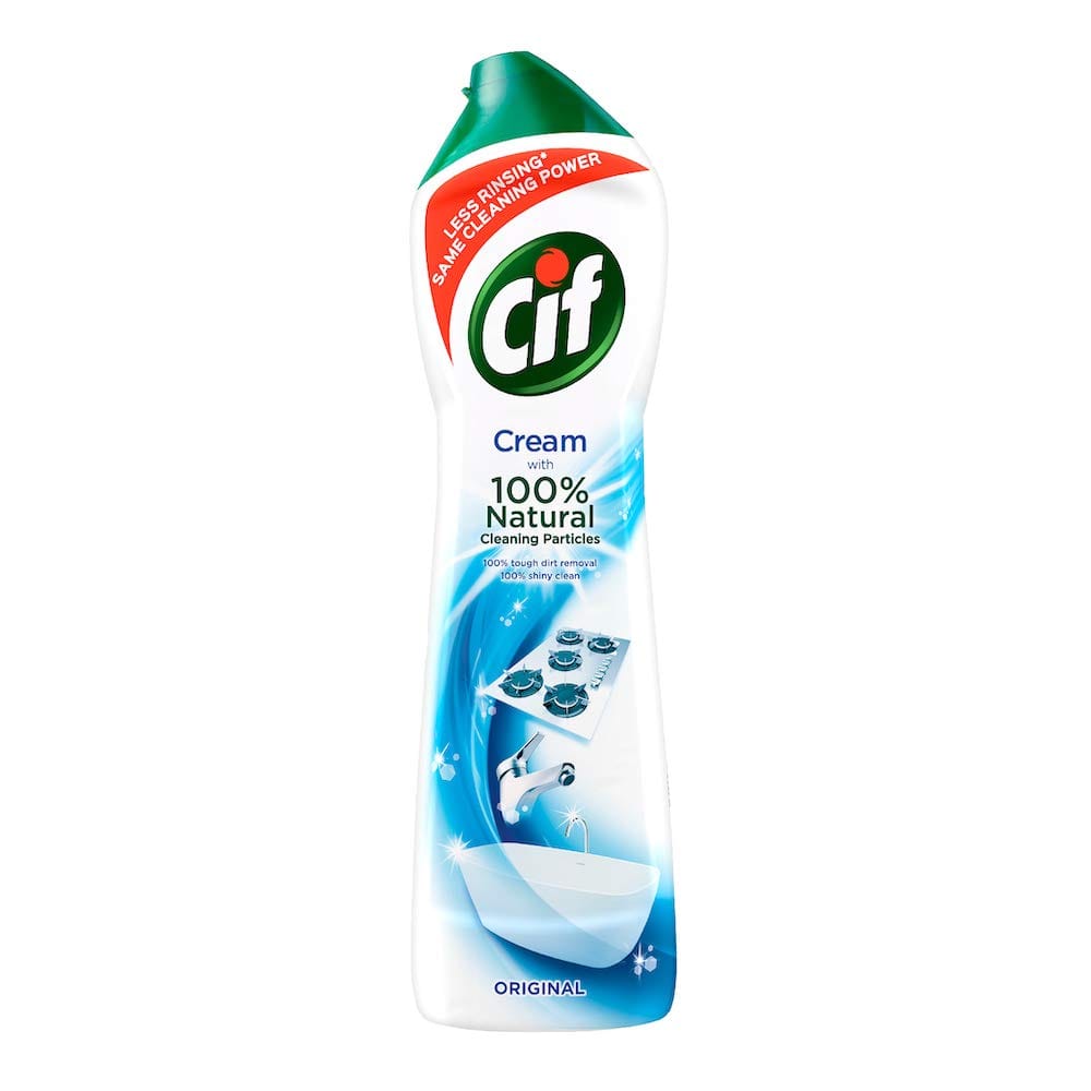 Cif Original Multipurpose Surface Cleaner Cream For Kitchen & Bathroom, Ocean Breeze Scent, 100% Dirt Removal With Natural Cleaning Particles, 500 Ml