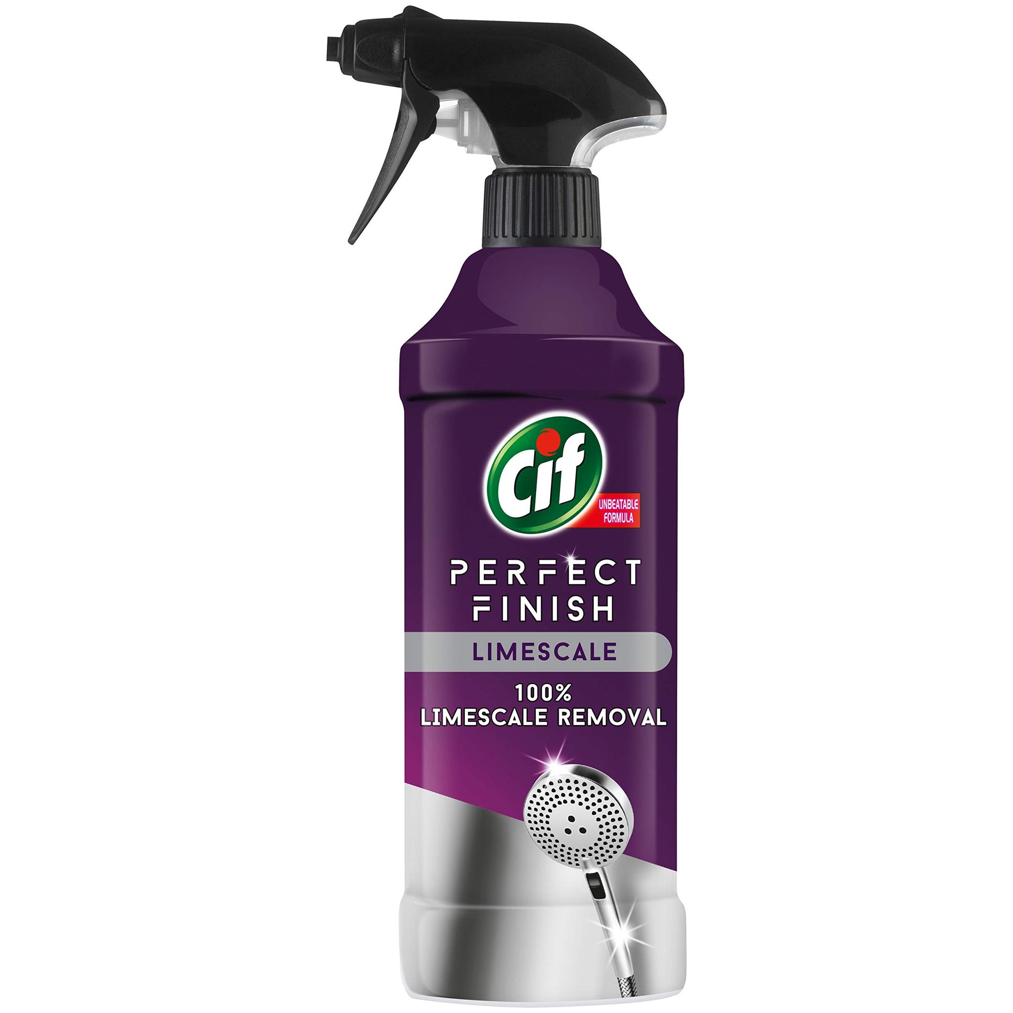 Cif Perfect Finish Limescale Removal Multi, Purpose Cleaner Spray For Kitchen & Bathroom Surfaces, Suitable For Shower, Chimney, Gas Stove, Tiles & Sink, 435Ml