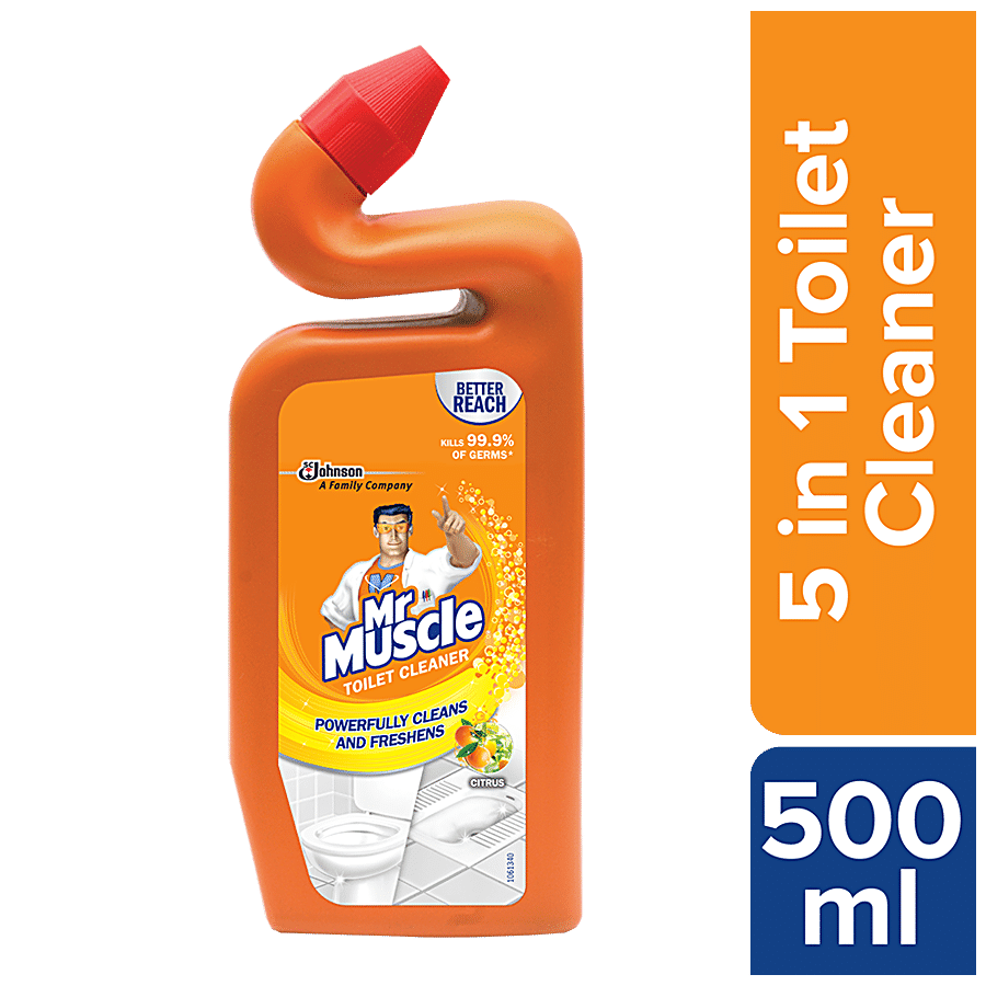 Mr Muscle Toilet Cleaner, Kills 99% Germs, 500 Ml