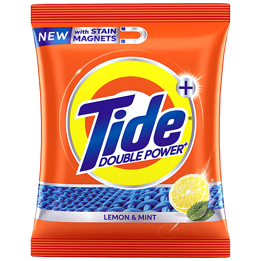 Tide Plus Detergent Washing Powder - Extra Power Lemon & Mint - 500 G Pouch